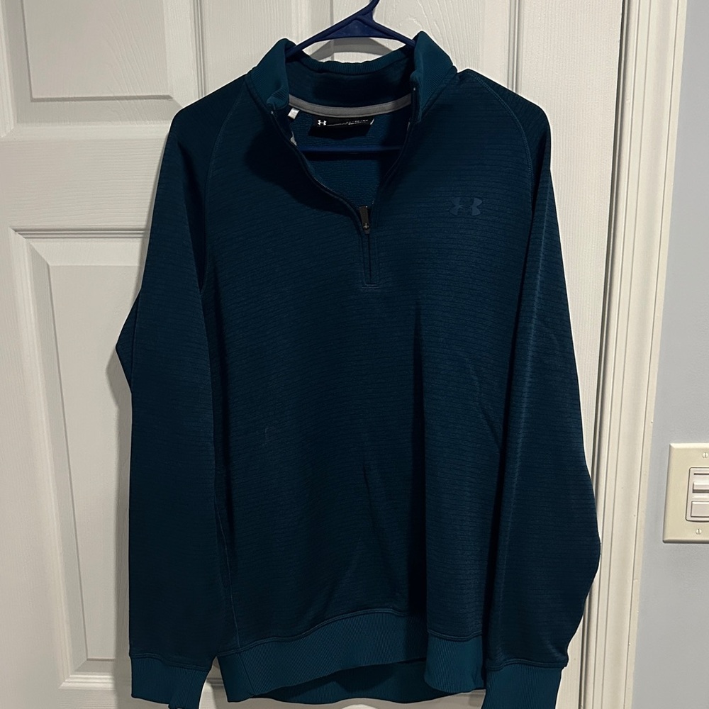 Under Armour Men's Zip Up Sweater in Dark Teal
